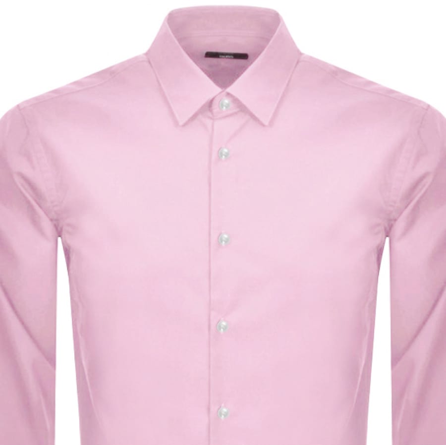 Alternative Image for ProductBOSS Isko Slim Fit Long Sleeve Shirt Pink2